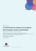 Guide pratique "Le recouvrement de créances et la Loi Gayssot dans le transport routier de marchandises"