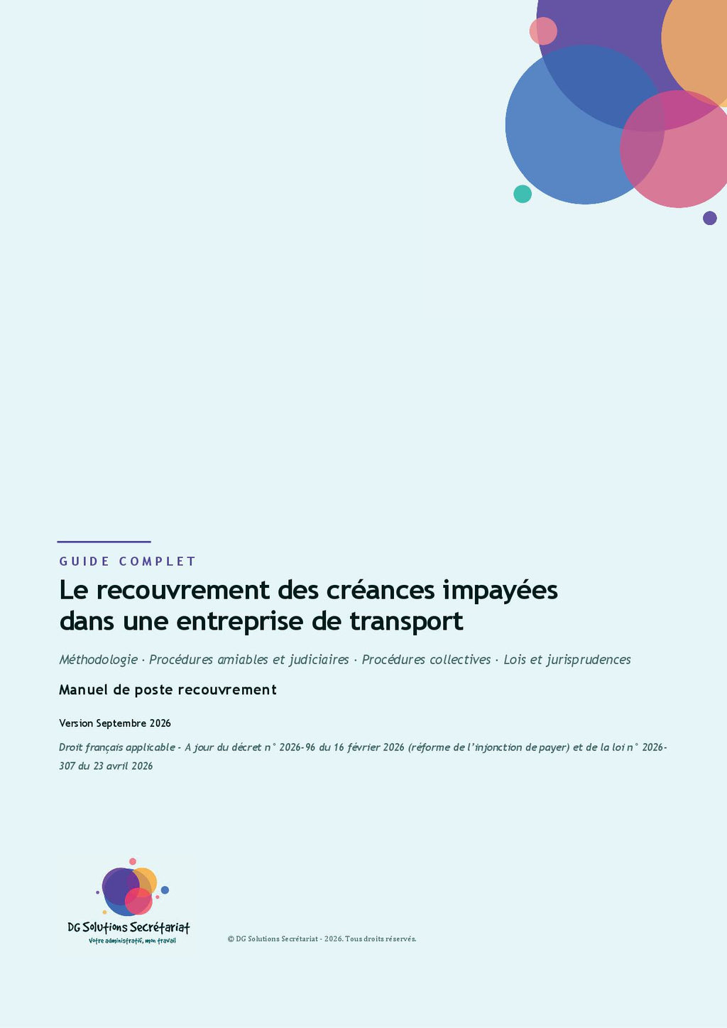 Guide pratique "Le recouvrement des créances impayées dans une entreprise de transport"