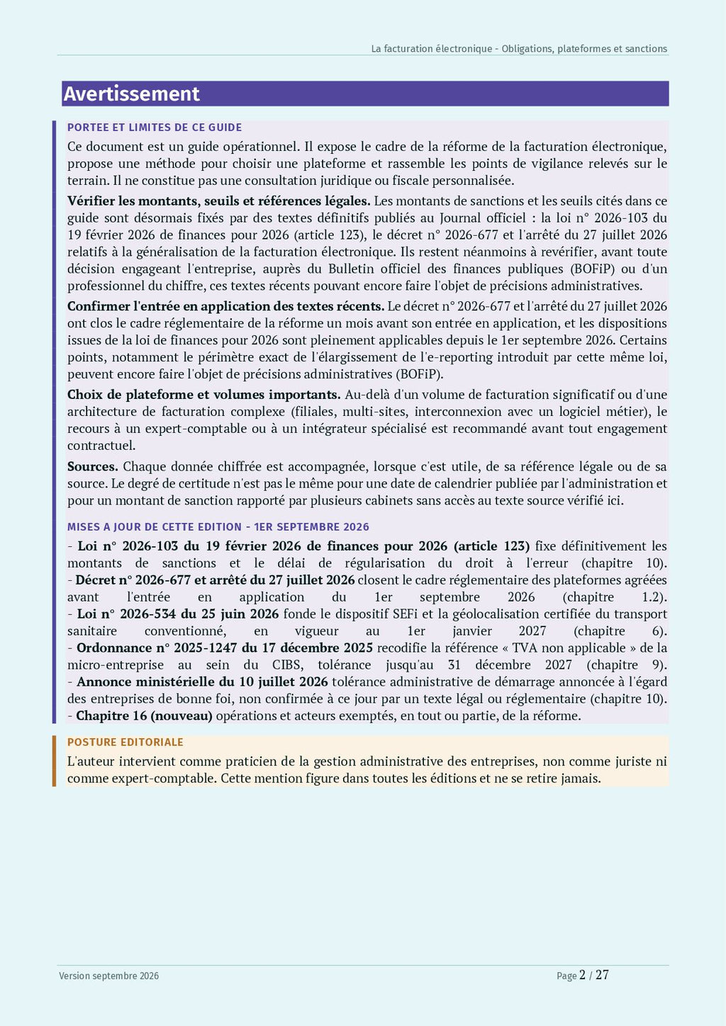Guide pratique "La facturation électronique"