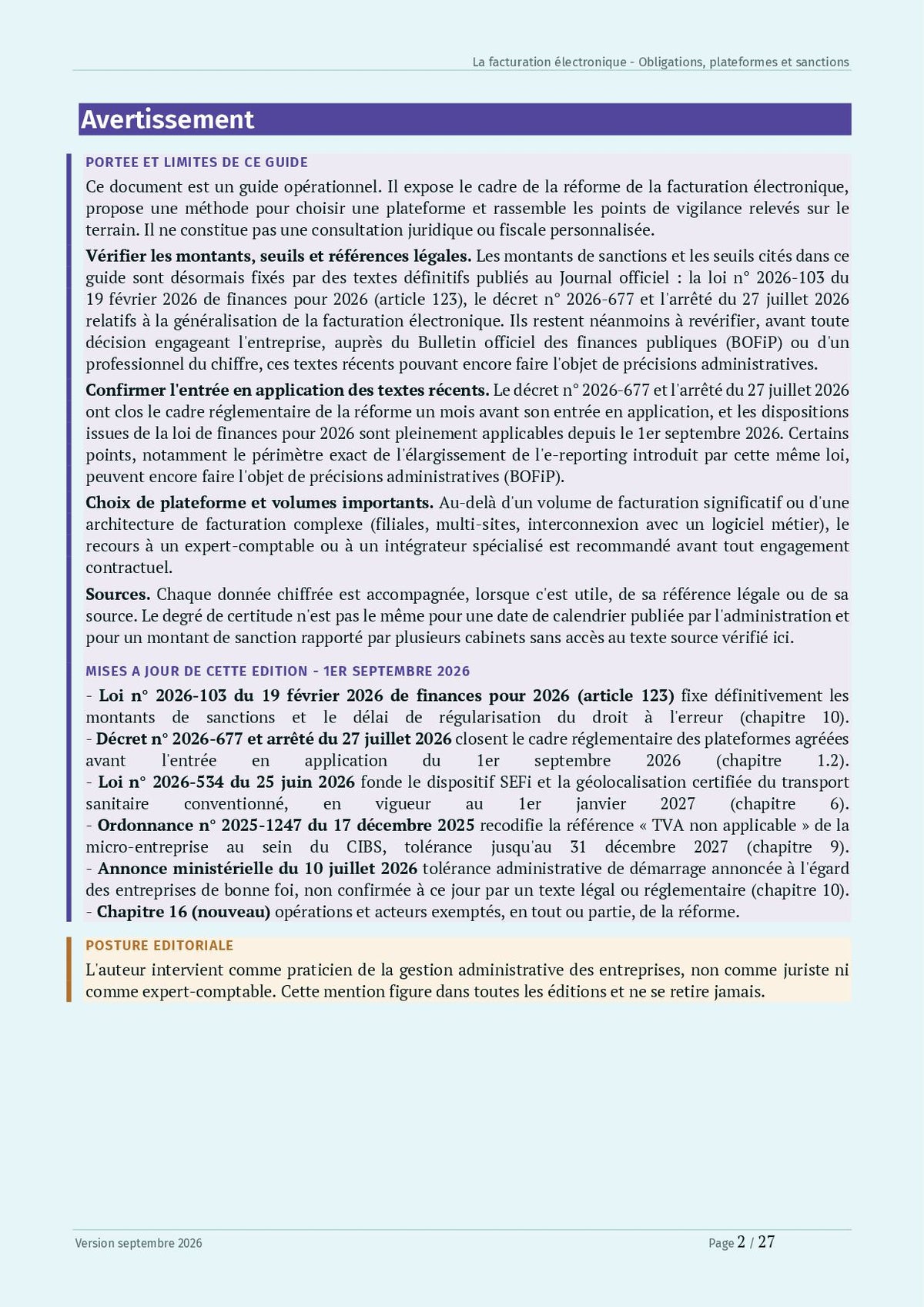Guide pratique "La facturation électronique"