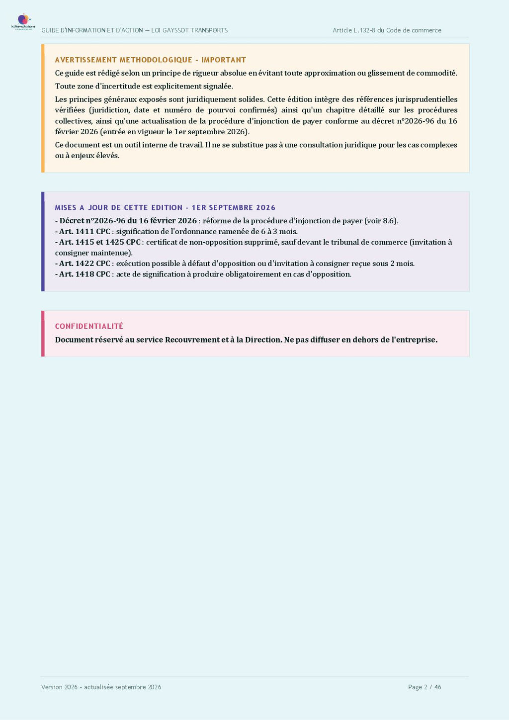 Guide d'information sur l'Action Directe en Paiement (Loi Gayssot Transports)