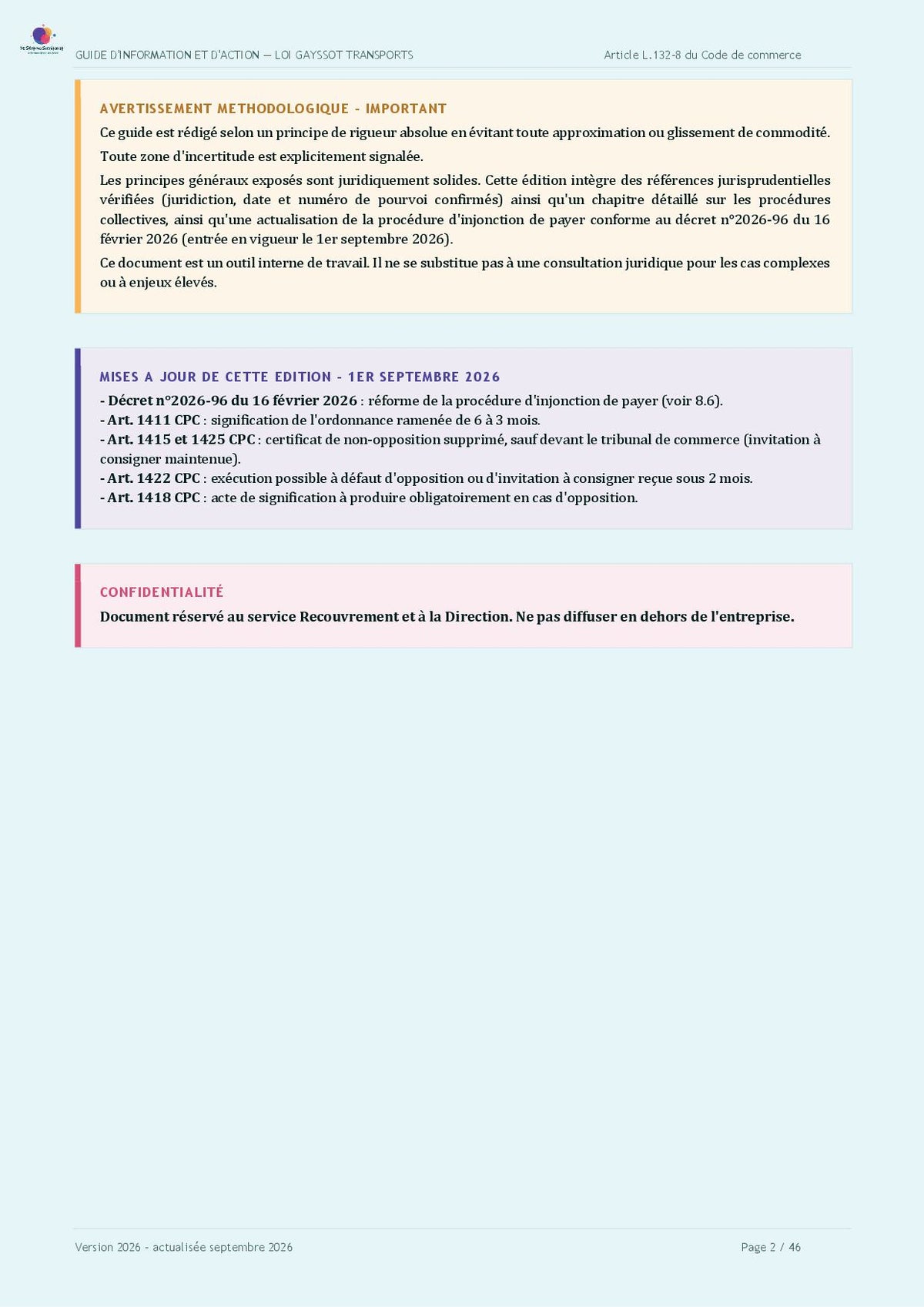 Guide d'information sur l'Action Directe en Paiement (Loi Gayssot Transports)