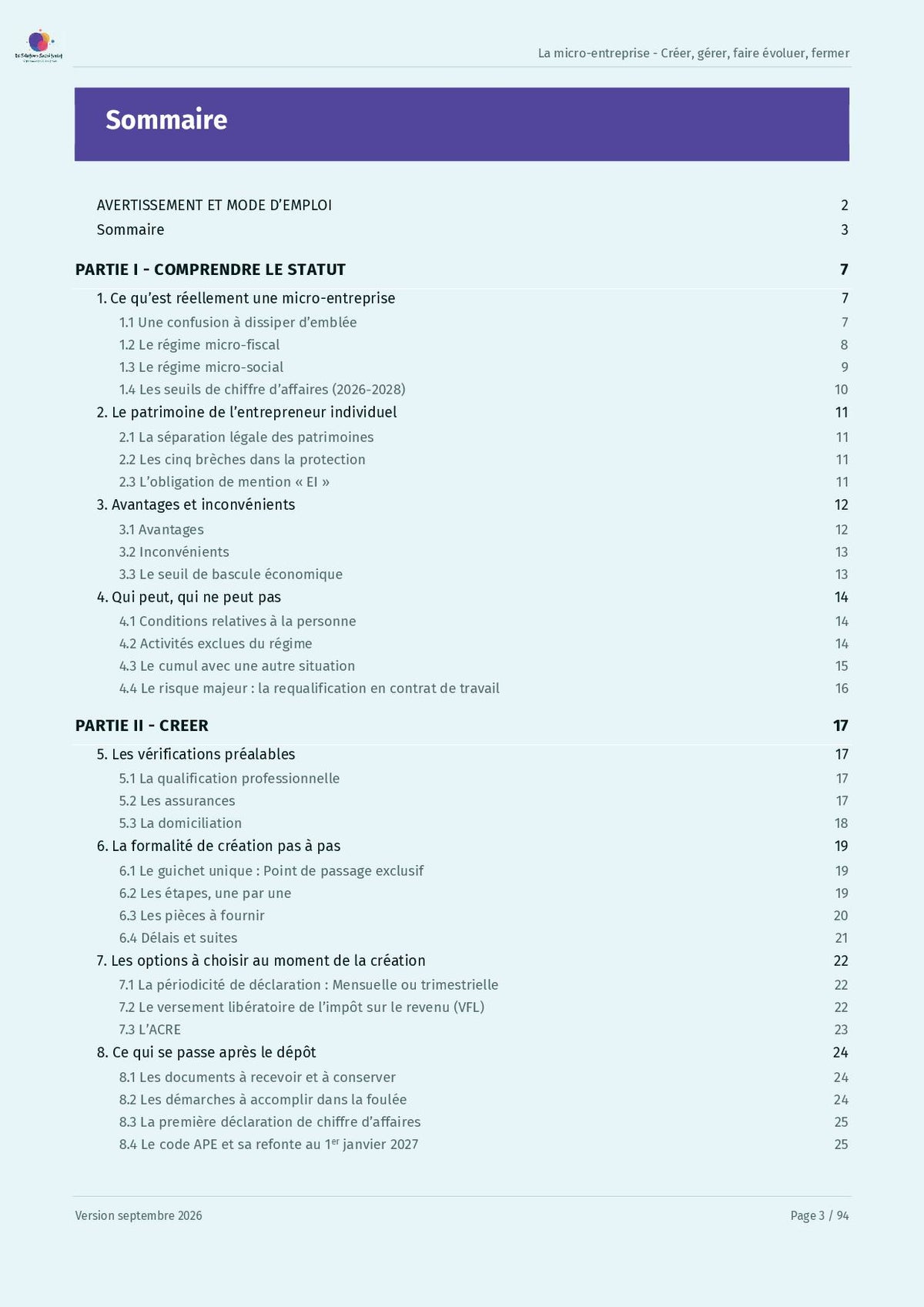 Guide d'information sur la Micro-entreprise