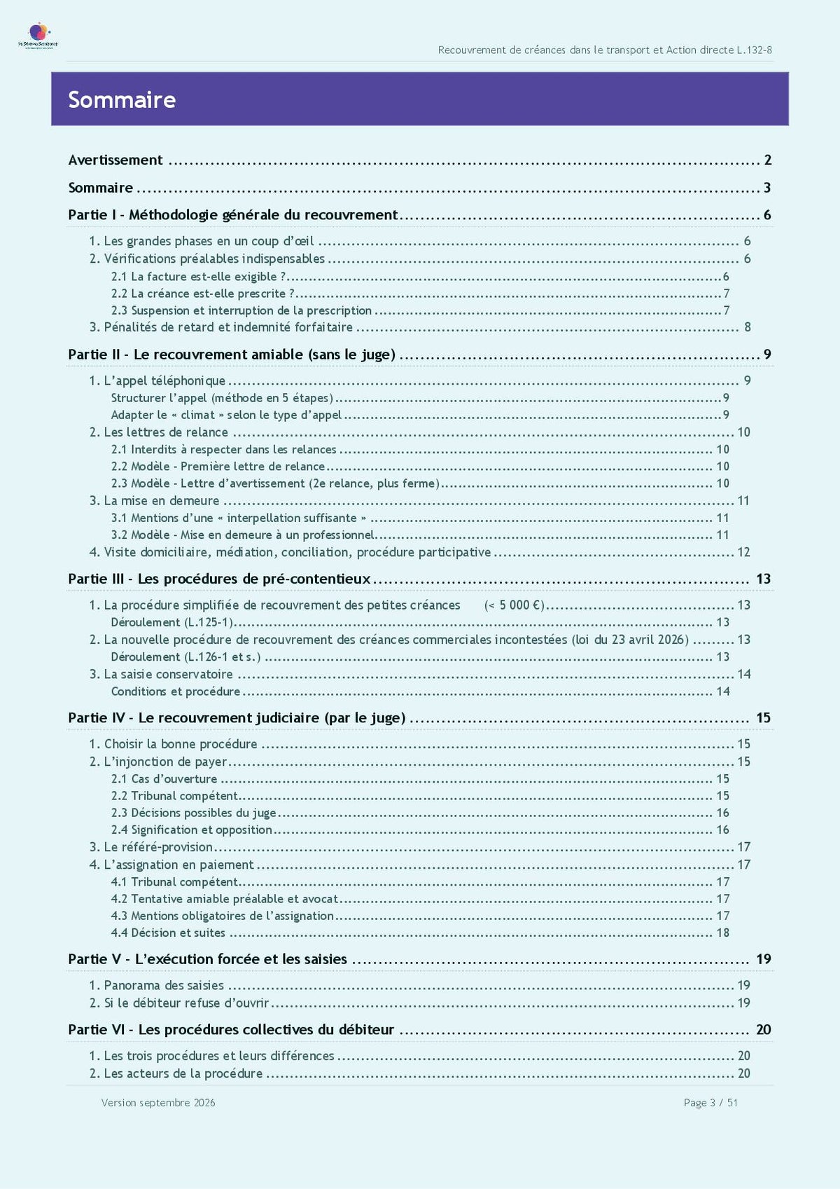 Guide pratique "Le recouvrement de créances et la Loi Gayssot dans le transport routier de marchandises"
