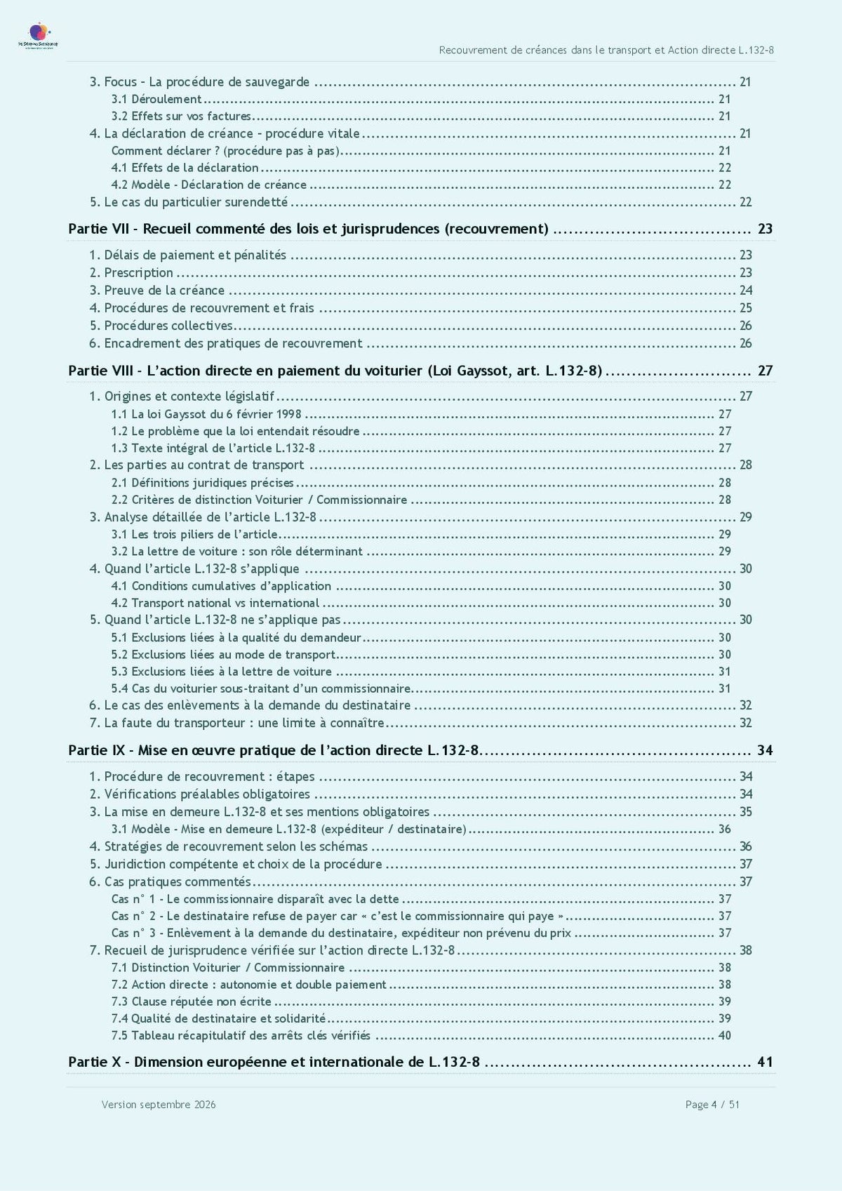 Guide pratique "Le recouvrement de créances et la Loi Gayssot dans le transport routier de marchandises"